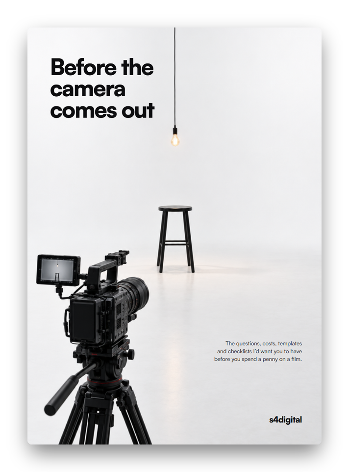 Before the Camera Comes Out, the free s4digital brand film playbook