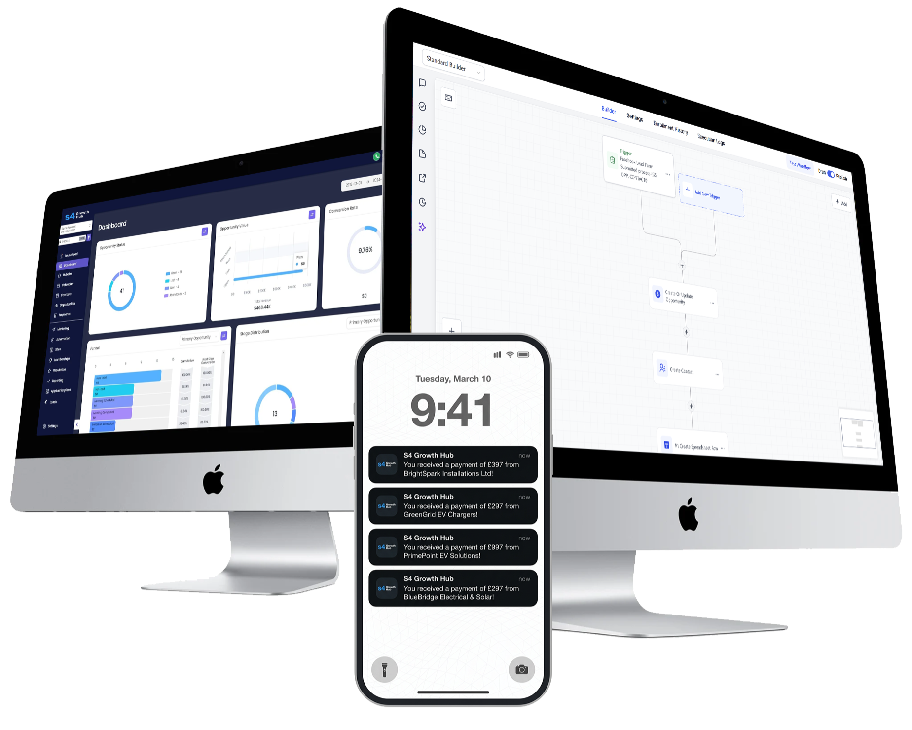 The S4 Growth Hub dashboard, mobile and desktop app