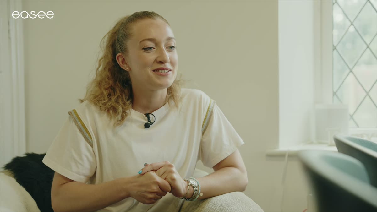 A presenter interviewed on camera